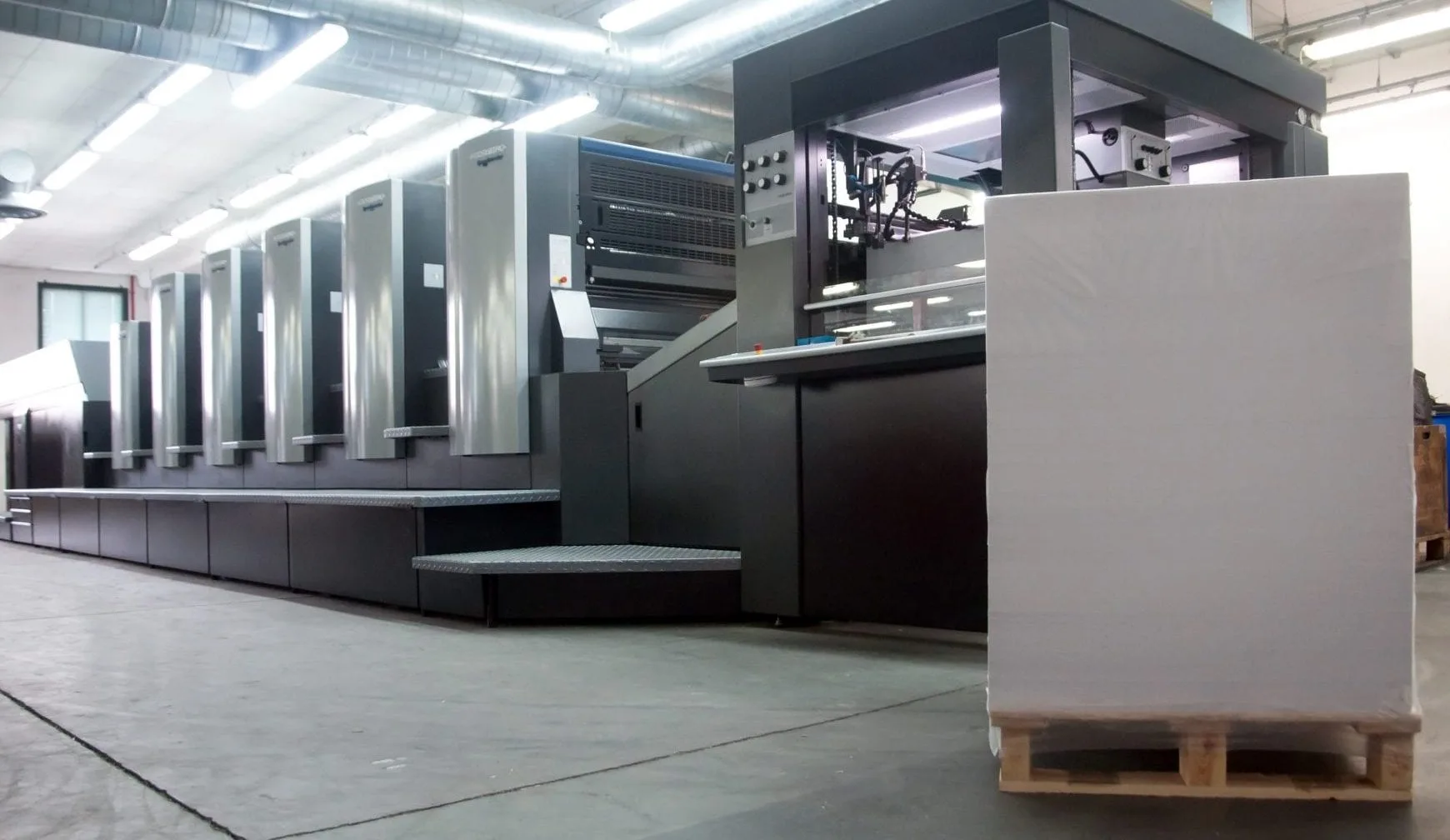 Print production at Fretwell's Keighley factory, serving Harrogate