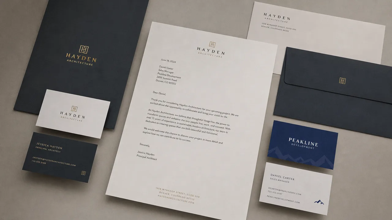 Premium printed business cards