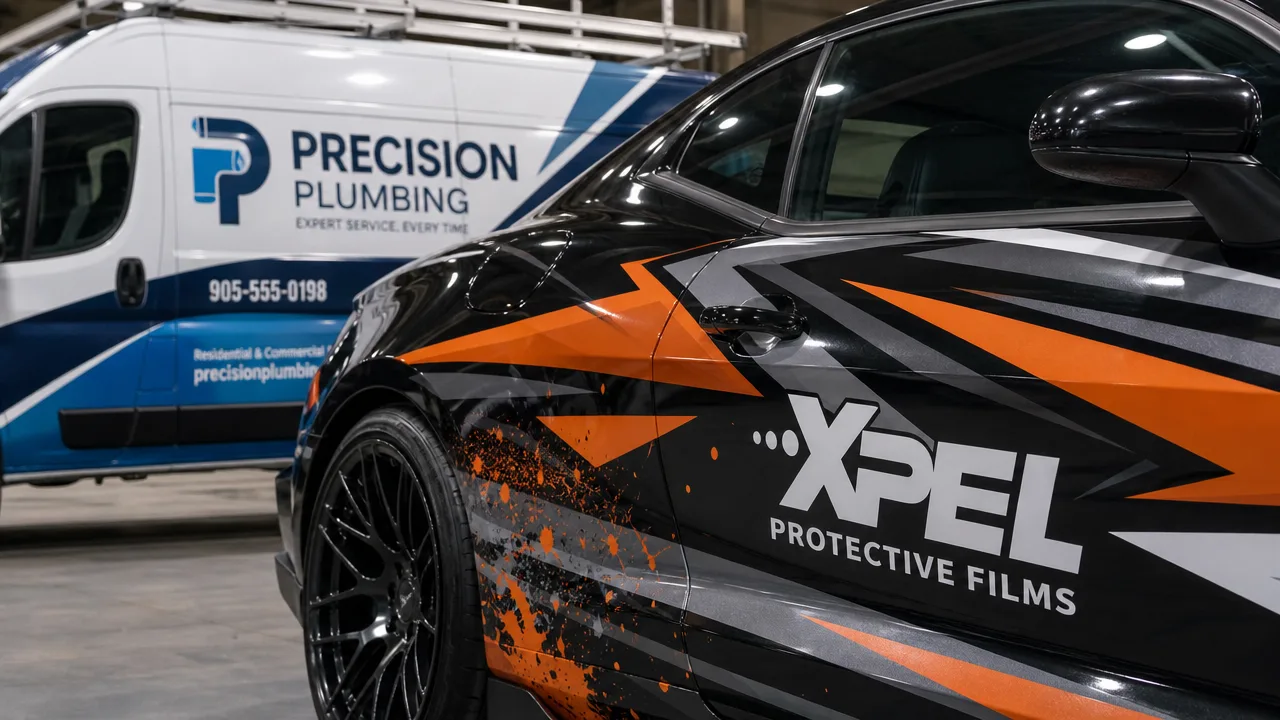 Vehicle vinyl wrap and fleet livery graphics