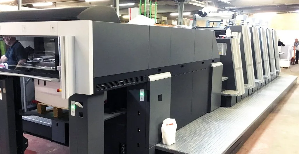 Print production at Fretwell's Keighley factory, serving Halifax
